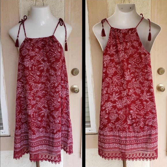 New OLD NAVY spaghetti strap boho dress SMALL - Picture 2 of 8